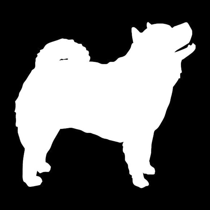 New Hot  10.2*9.5CM Chow Chow Dog Vinyl Decal Waterproof Car Window Stickers Bumper Car Styling Black/Silver S1-0377