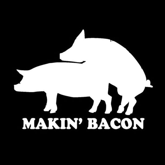 Hot 14*10CM MAKING BACON PIG Waterproof Decorative Car Sticker Decal Car Styling Accessories