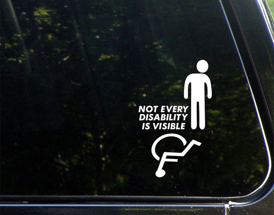 2017 NEW Not Every Disability Is Visible - 6"x 3-3/4" - Die Cut Decal/ Bumper Sticker For Windows, Cars, Trucks, Laptops, Etc.