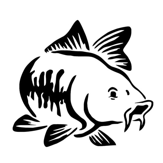 2017 NEW  13.8*12.5CM Carp Fish Animal Window Stickers Creative Personality Car Styling Decoration Accessories S1-0007