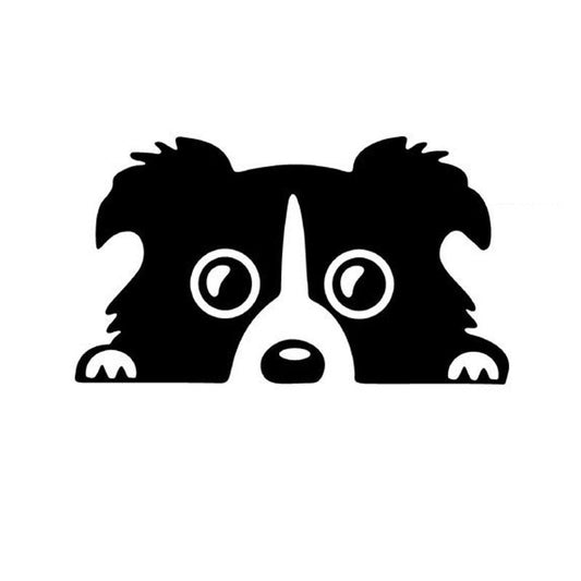 Fashion 14*8CM Border Collie DOG Personality  Glass Rear Pet Car Sticker