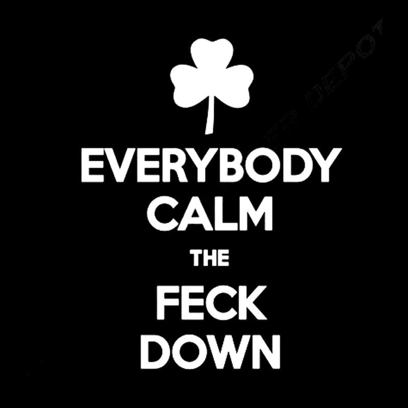 2017 NEW 10.2CM*12.7CM Irish Keep Calm Funny Sticker Vinyl Clove JDM Car Stickers Car Styling Acessories Decoration