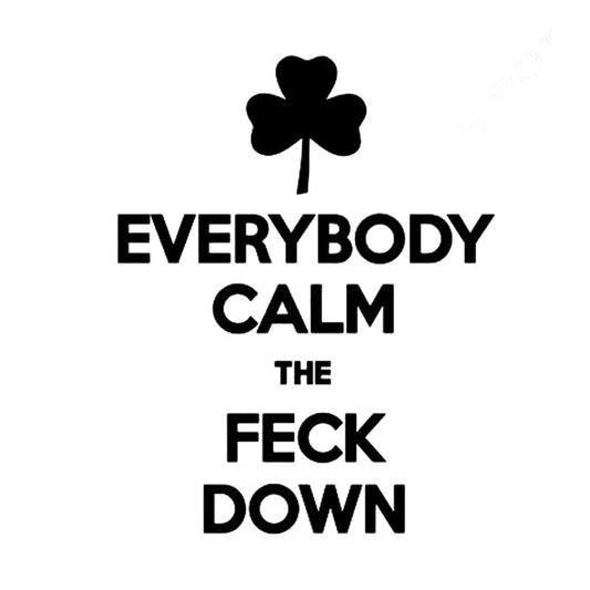 2017 NEW 10.2CM*12.7CM Irish Keep Calm Funny Sticker Vinyl Clove JDM Car Stickers Car Styling Acessories Decoration
