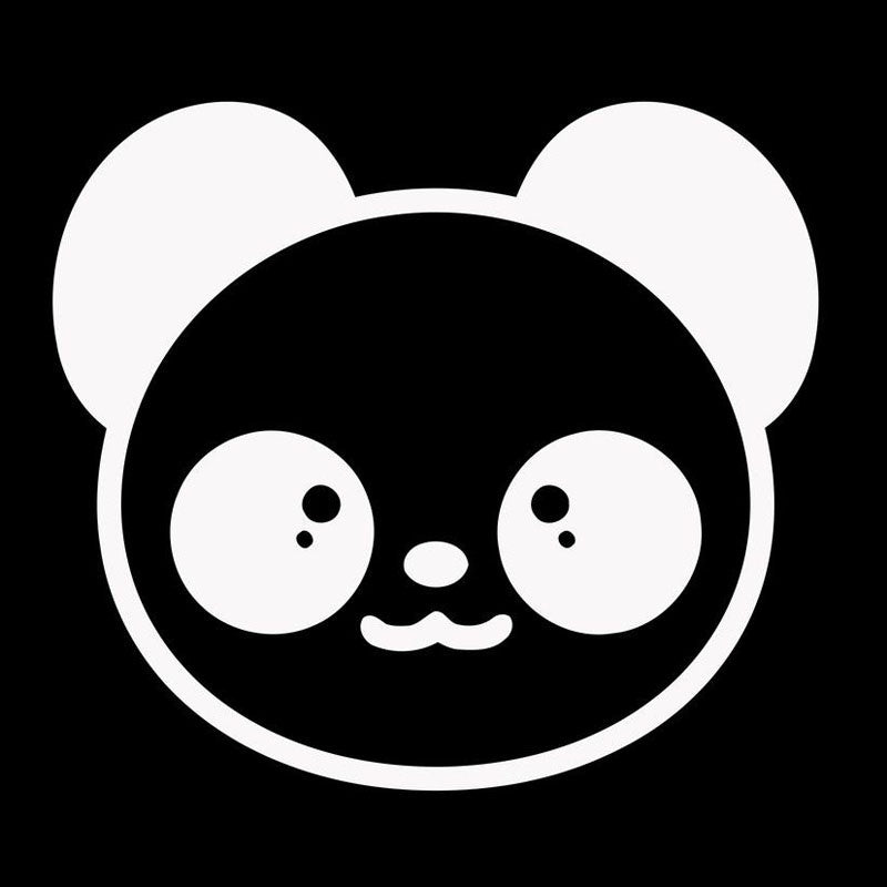 New Fashion  13.1*11.7CM Adorable Cartoon Panda Head Vinyl Car Stickers Cute Tail Car Styling Decal Black/Silver S1-2190