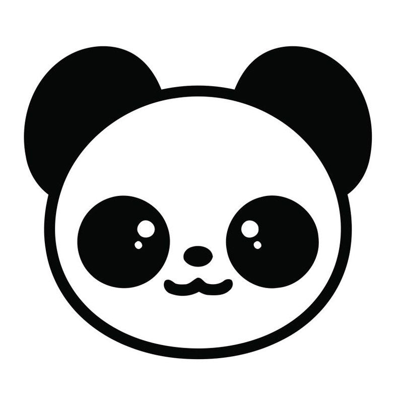 New Fashion  13.1*11.7CM Adorable Cartoon Panda Head Vinyl Car Stickers Cute Tail Car Styling Decal Black/Silver S1-2190