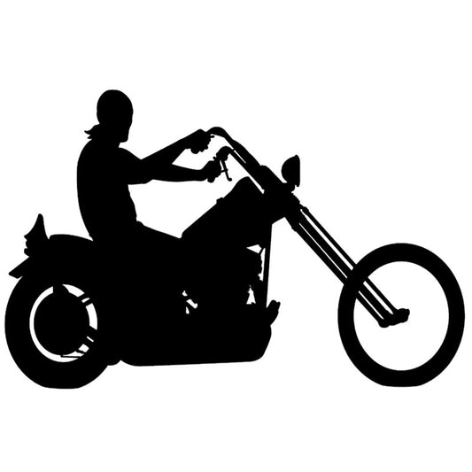 Hot  Dynamic  Handsome Man Motorcycle Speeding Car Stickers Youth Happy Art Form Waterproof  Vinyl Decal xin-594