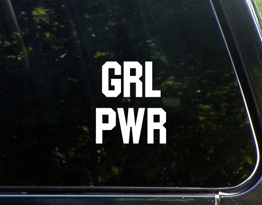 New Fashion GRL PWR - 3-3/4" x 4-1/2" - Vinyl Die Cut Decal/ Bumper Sticker For Windows, Cars, Trucks, Laptops, Etc.