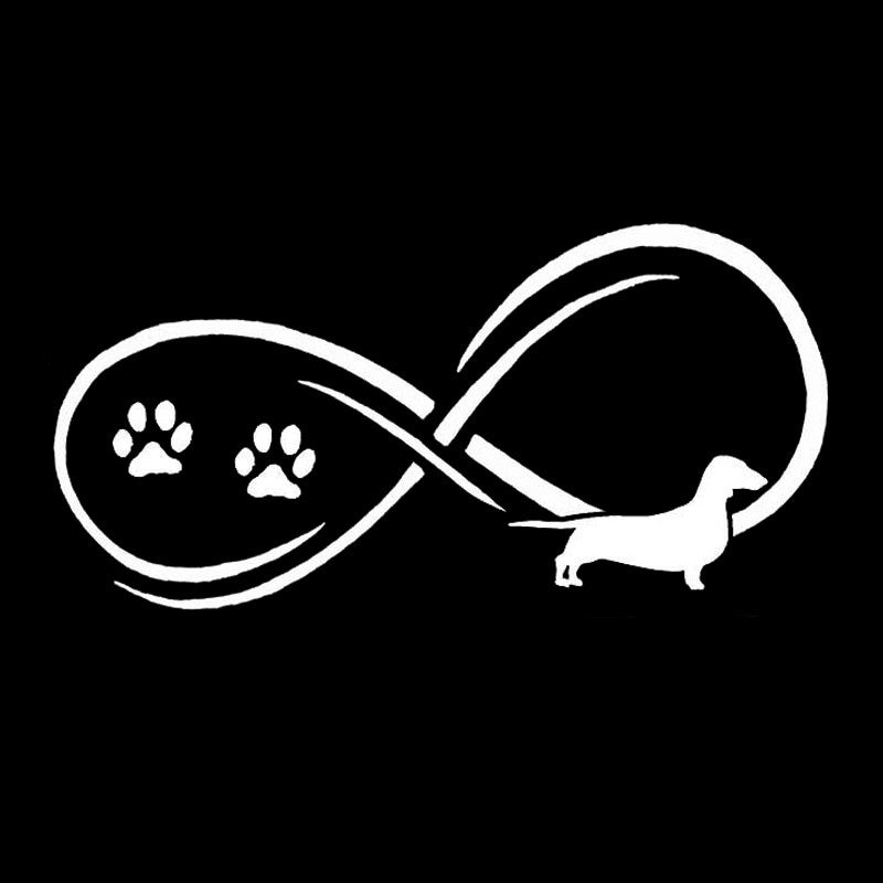 High-quality 15*7.5CM Dachshund Dog Cute Animal  Car Sticker Personality Window Decorative Decals