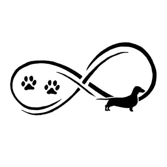 High-quality 15*7.5CM Dachshund Dog Cute Animal  Car Sticker Personality Window Decorative Decals