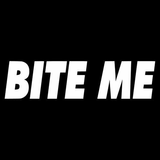 New Brand 15*3.7CM BITE ME Funny Phrase Car Vinyl Sticker Decal Creative Car Styling Stickers Accessories