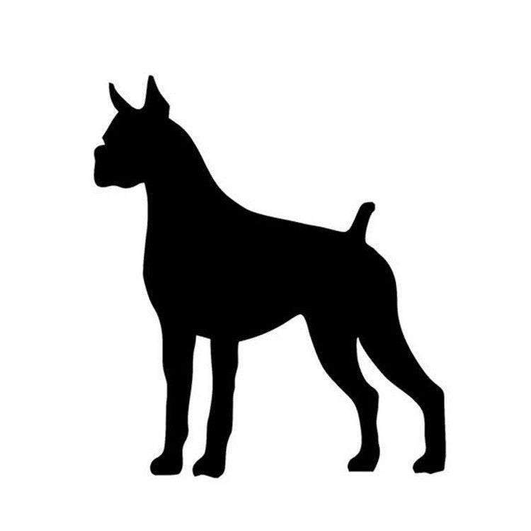 2017 NEW  10*11.5CM Boxer DOG Image Car Stickers Personalized Guard Dog Cartoon Car Sticker Decals CT-841