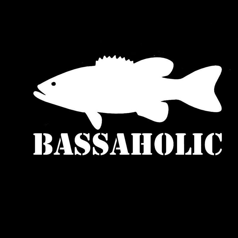 16.5CM*8.6CM Bassoholic Bass Fishing Fisherman  Car Styling Car Stickers Decorating Stickers
