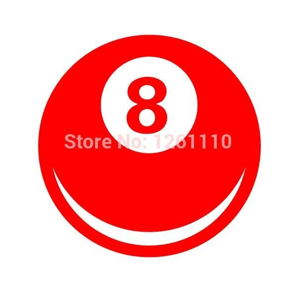 2017 NEW 4*4 inch 8 Ball Magic Eight Ball JDM Graphic Vinyl Decal Car Sticker Windshield Window Glass Bumper Funny Truck Auto Door SUV Art Wall Laptop Waterproof Protector Refit