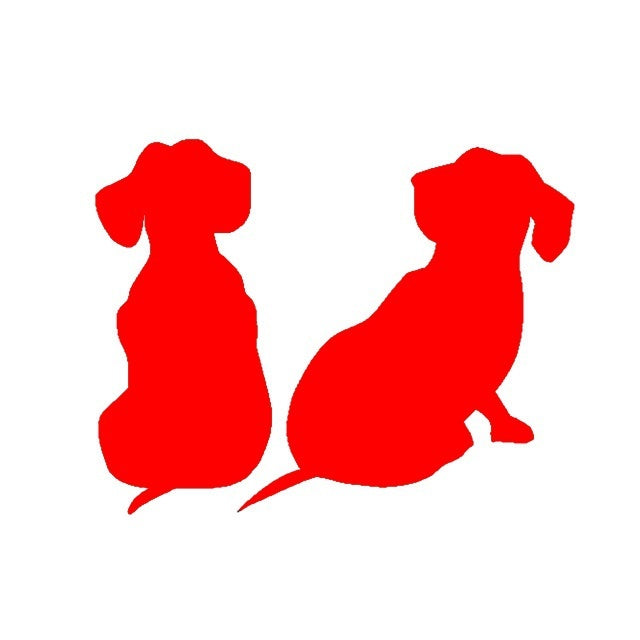 High-quality 13*10 cm Dachshund Puppies Dog JDM Graphic Vinyl Decal Car Sticker Windshield Window Glass Bumper Funny Truck Auto Door SUV Art Wall Laptop Waterproof Protector Refit