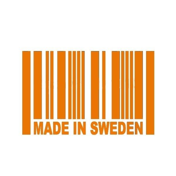 New Brand 15*9 cm Made in Sweden Barcode Graphic Vinyl Decal Car Sticker Windshield Window Glass Bumper Funny Truck Auto Door SUV Art Wall Laptop Waterproof Protector Refit
