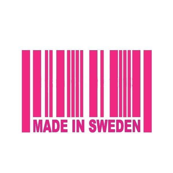 New Brand 15*9 cm Made in Sweden Barcode Graphic Vinyl Decal Car Sticker Windshield Window Glass Bumper Funny Truck Auto Door SUV Art Wall Laptop Waterproof Protector Refit