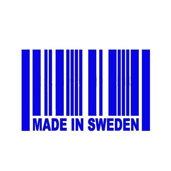 New Brand 15*9 cm Made in Sweden Barcode Graphic Vinyl Decal Car Sticker Windshield Window Glass Bumper Funny Truck Auto Door SUV Art Wall Laptop Waterproof Protector Refit