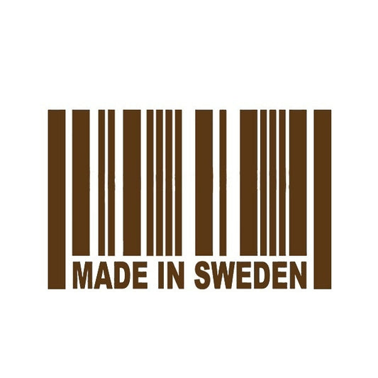 New Brand 15*9 cm Made in Sweden Barcode Graphic Vinyl Decal Car Sticker Windshield Window Glass Bumper Funny Truck Auto Door SUV Art Wall Laptop Waterproof Protector Refit