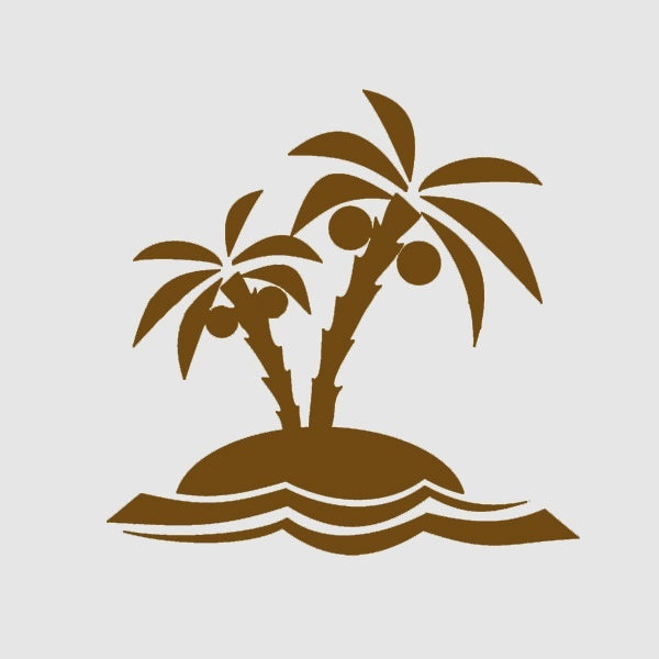 New Brand 14.5*14.5 cm Palm Trees Vacation Beach Coconut Ocean Graphic Vinyl Decal Car Sticker Window Glass Bumper Funny JDM Truck Auto SUV Art Wall Laptop Waterproof Protector Refit