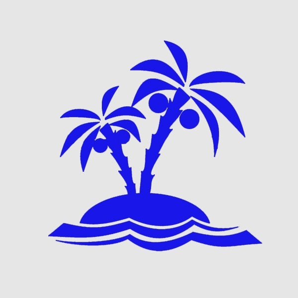 New Brand 14.5*14.5 cm Palm Trees Vacation Beach Coconut Ocean Graphic Vinyl Decal Car Sticker Window Glass Bumper Funny JDM Truck Auto SUV Art Wall Laptop Waterproof Protector Refit