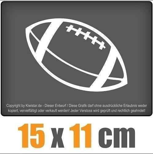 New Brand Football 15 X 11 Cm Jdm Decal Sticker Auto Car Weiß Scheibenaufkleber Car Sticker