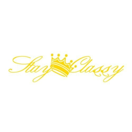 New Fashion MeiNi 24inch*6.14inch Stay Classy Car Stickers decal   Design dapper windshield banner car JDM Accessories sticker Black/Sliver