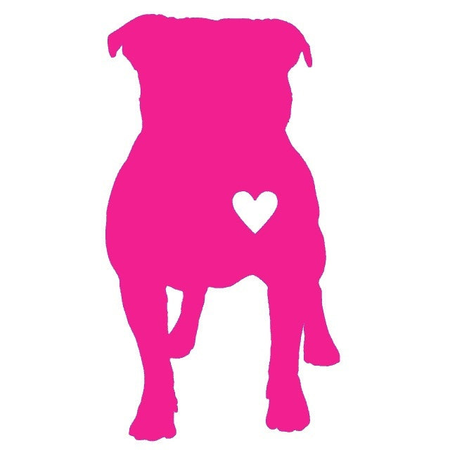 3* 5.5 inch Pitbull Heart Dog Graphic Vinyl Decal Car Window Glass Bumper Sticker funny JDM Auto SUV Art Wall Laptop Laptop Waterproof Protector Refit