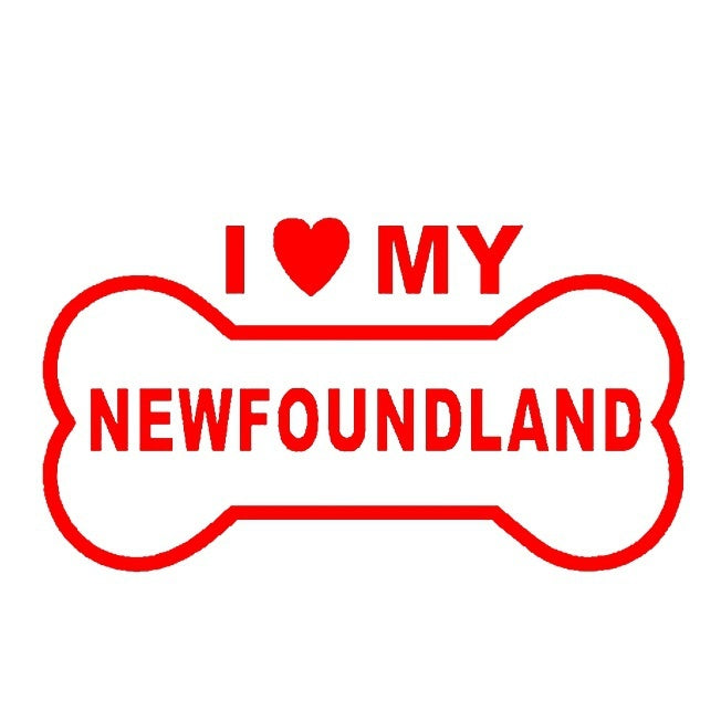New Fashion 15.2 cmX8.3 cm Automobile Motorcycle Vinyl Decal Car Stickers Glass Window Stickers Jdm 15.2*8.3cm foundland Bone I Love My Dog