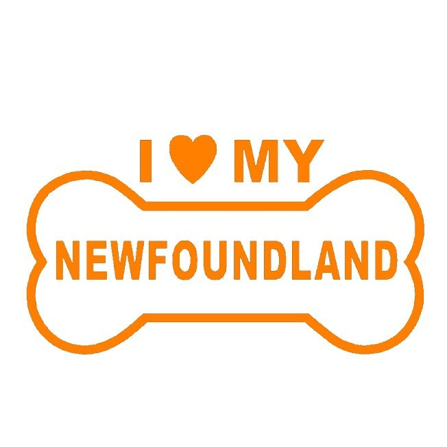 New Fashion 15.2 cmX8.3 cm Automobile Motorcycle Vinyl Decal Car Stickers Glass Window Stickers Jdm 15.2*8.3cm foundland Bone I Love My Dog