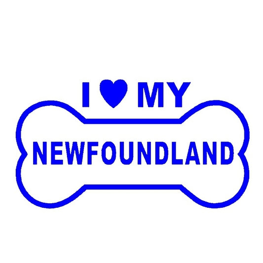 New Fashion 15.2 cmX8.3 cm Automobile Motorcycle Vinyl Decal Car Stickers Glass Window Stickers Jdm 15.2*8.3cm foundland Bone I Love My Dog