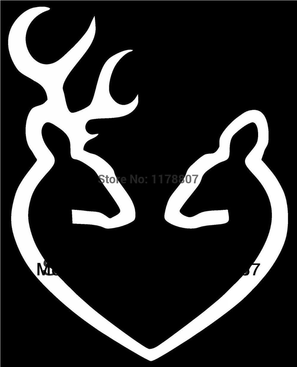 Hot 11 cmx14 cm Home Decorations Vinyl Decal Car Stickers Window Sticker Waterproof Sticker JDM Deer Heart