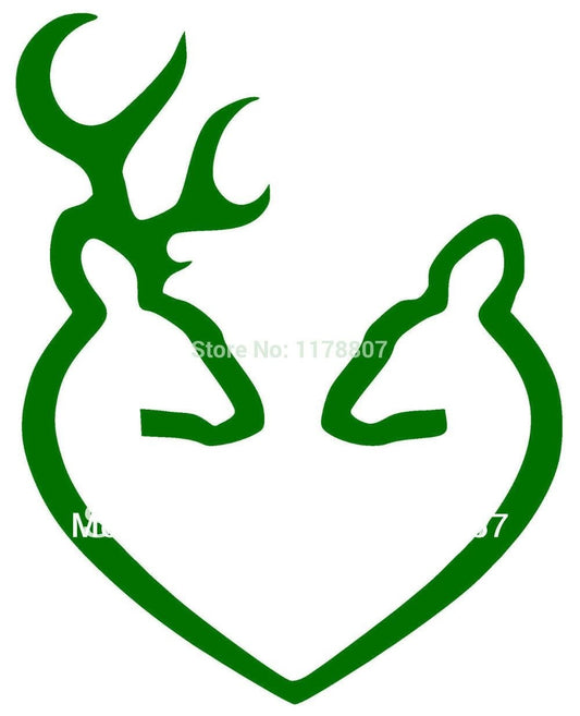 Hot 11 cmx14 cm Home Decorations Vinyl Decal Car Stickers Window Sticker Waterproof Sticker JDM Deer Heart