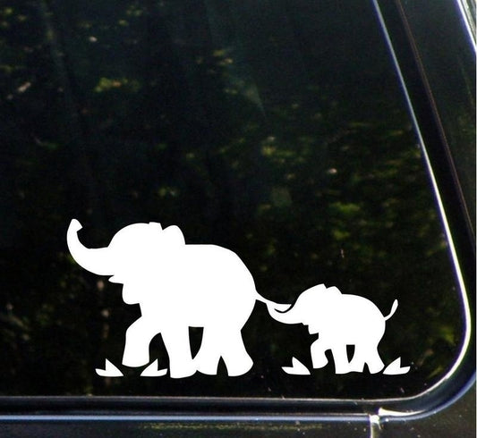 New Fashion Tc Cute Elephant Family Happiness Car Sticker