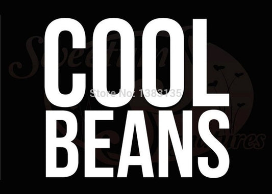 Fashion Cool Beans Personalized Funny Humor Hand-carved Art Car Stickers for Truck Window Bumper Suv Auto Door Laptop Kayak Motorcycle Prank Vinyl Decal Car Sticker
