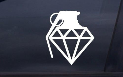 2018 NEW Grenade Diamond Decal Bumper Sticker for Windows, Cars, Trucks, Laptops, Etc