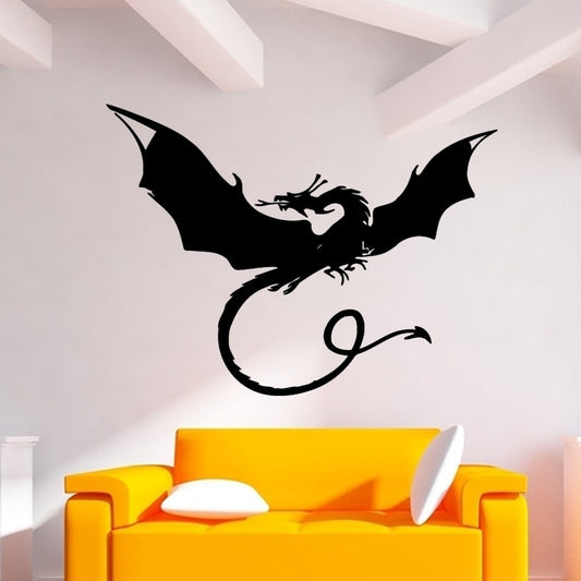 Fashion 43cmx68cm Wall Sticker Gym Shoes Wallpaper Vinyl Decal Mural Dragon Myth Stickers