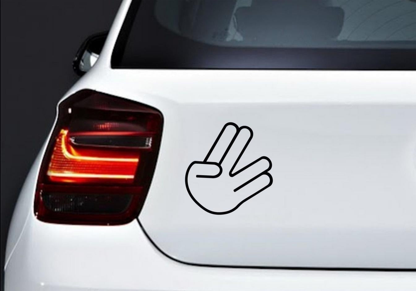 New Brand Spocker Funny Hand Gesture Jdm Car Body Window Bumper Vinyl Decal Sticker