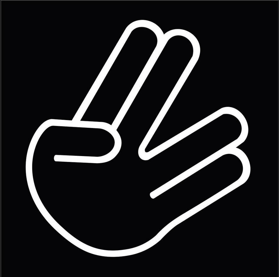 New Brand Spocker Funny Hand Gesture Jdm Car Body Window Bumper Vinyl Decal Sticker