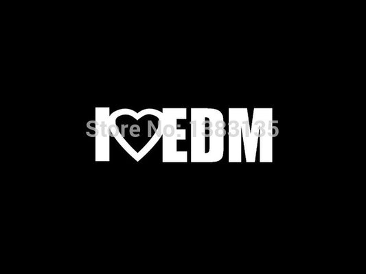 2017 NEW 6.5 inch x 2 inch Home Decorations Vinyl Decal Car Stickers Window Sticker Waterproof Sticker Jdm I love Edm