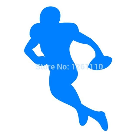 High-quality 11*16 cm American Football Player Rugby Sport Man Ball JDM Graphic Vinyl Decal Car Sticker Windshield Window Glass Bumper Funny Truck Auto Door SUV Art Wall Laptop Waterproof Protector Refit