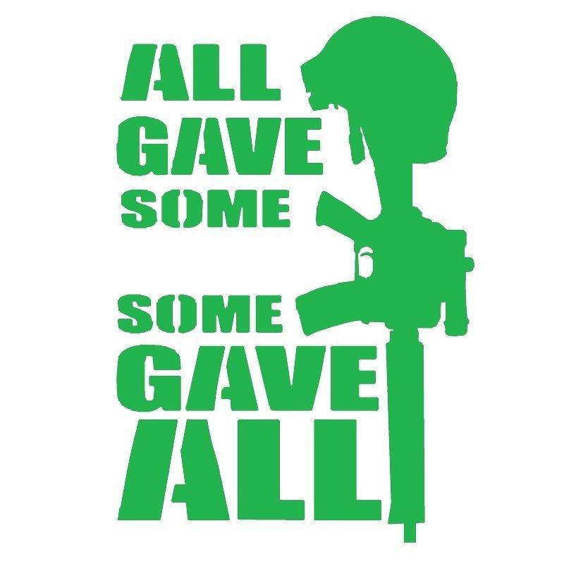 Fashion 11.4 cmx16.4 cm Car Stickers Vinyl Decal Wall Stickers Glass Window Stickers Motorcycle Jdm Gave All Military