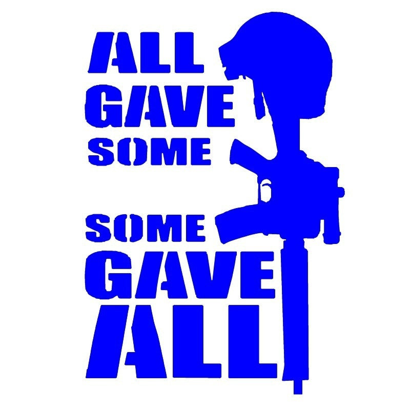 Fashion 11.4 cmx16.4 cm Car Stickers Vinyl Decal Wall Stickers Glass Window Stickers Motorcycle Jdm Gave All Military