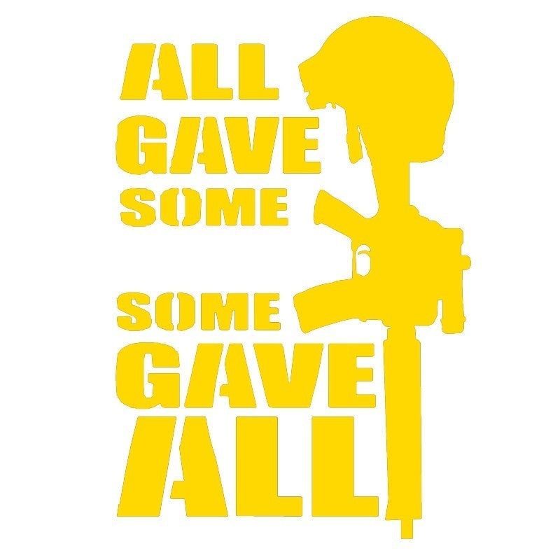 Fashion 11.4 cmx16.4 cm Car Stickers Vinyl Decal Wall Stickers Glass Window Stickers Motorcycle Jdm Gave All Military
