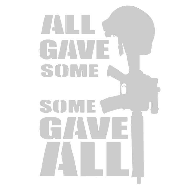 Fashion 11.4 cmx16.4 cm Car Stickers Vinyl Decal Wall Stickers Glass Window Stickers Motorcycle Jdm Gave All Military