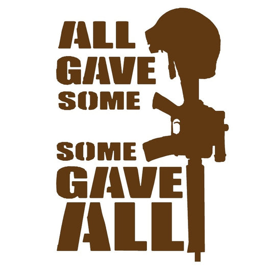 Fashion 11.4 cmx16.4 cm Car Stickers Vinyl Decal Wall Stickers Glass Window Stickers Motorcycle Jdm Gave All Military