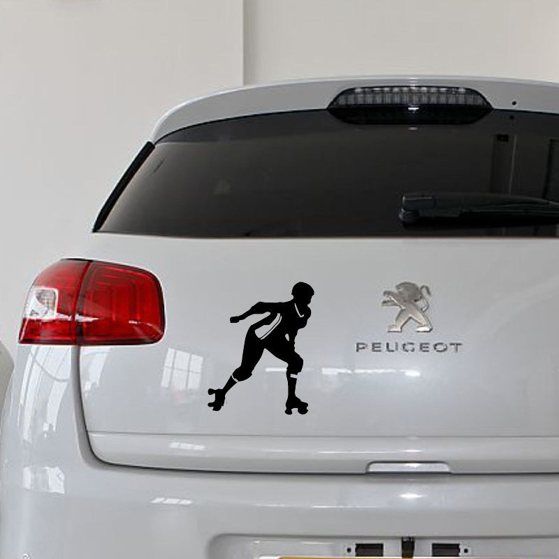New Hot 12 cm x 15 cm Roller Derby Girl Novelty Car Stickers Window Vinyl Decal Truck Auto Suv Door Bumper Waterproof  Art Sticker Wall Jdm Laptop Kayak