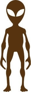 High-quality 5*15 cm Home Decorations Vinyl Decal Car Stickers Window Sticker Waterproof Sticker JDM Alien Humanoid Ufo