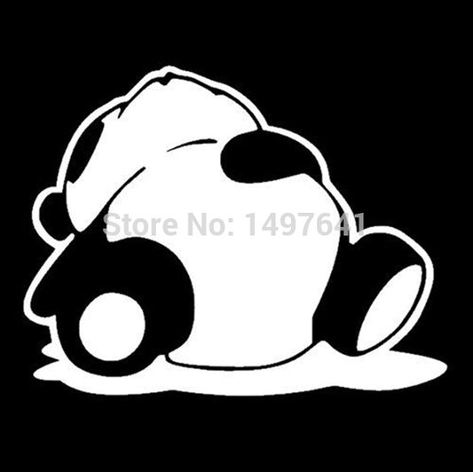 5 inchx4 inch Sleepy Panda Novelty Car Stickers Window Vinyl Decal Truck Auto Suv Door Bumper Waterproof  Art Sticker Wall Jdm Laptop Kayak