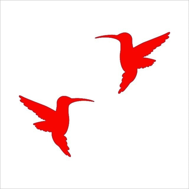 Fashion 4 inchX3.25 inch Two Hummingbirds Graphic Vinyl Decal Car Window Glass Bumper Sticker funny JDM Auto SUV Art Wall Laptop Laptop Waterproof Protector Refit
