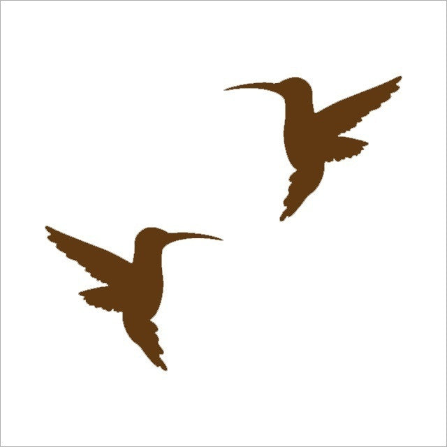 Fashion 4 inchX3.25 inch Two Hummingbirds Graphic Vinyl Decal Car Window Glass Bumper Sticker funny JDM Auto SUV Art Wall Laptop Laptop Waterproof Protector Refit